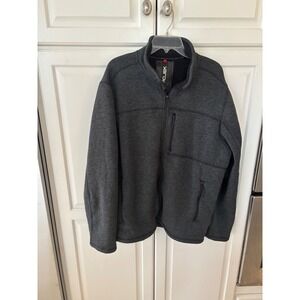 Projek Raw Mens Charcoal Gray Sherpa Lined Full Zip Jacket XXL 139930